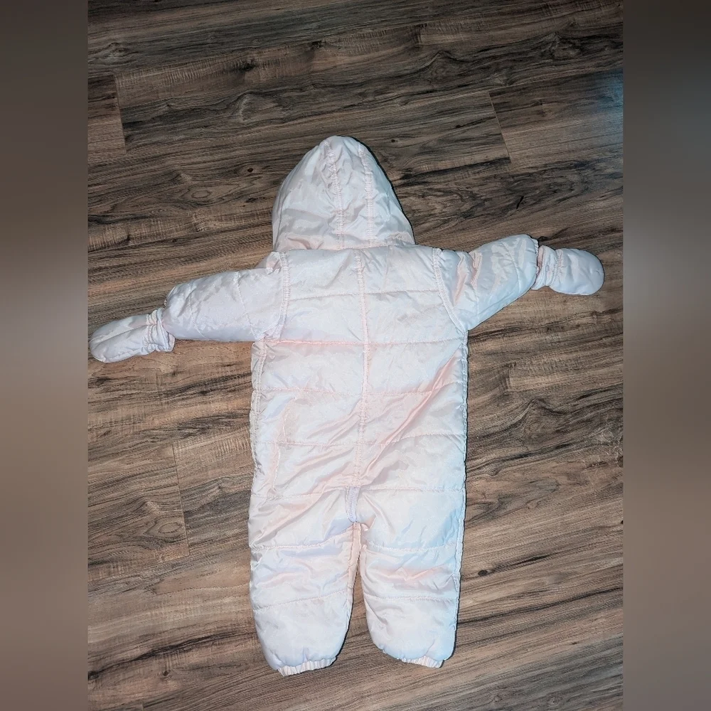 Vintage Children's Place One Piece Snowsuit size 18 months. Light Pink Insulated
